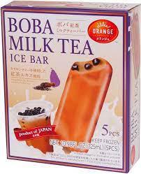 "Orange" Boba Milk Tea Ice Cream Bar