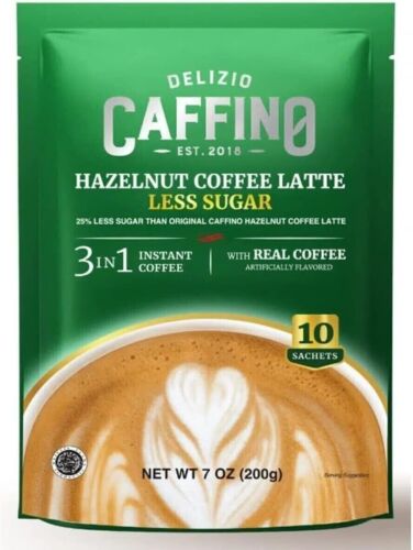 Caffino Hazelnut Coffee Latte 3 In 1 Instant Coffee (7oz)