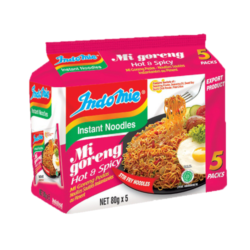 Indomie Hot Fried Noodle (14.1oz) 5 pack