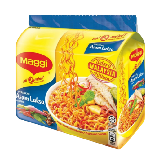 Maggi Instant Noodles Perisa Asam Laksa (2.8 Oz) (5 Pack)